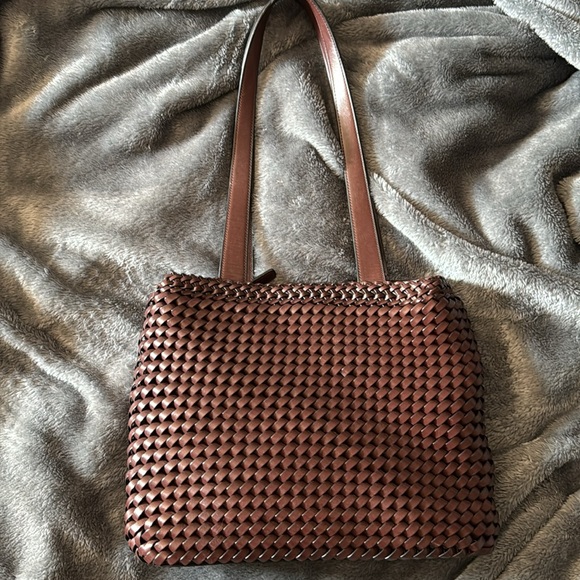 Nine west Genuine Leather woven handbag - Picture 2 of 9